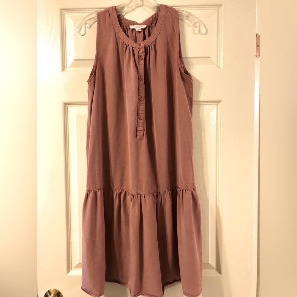 beach lunch lounge drop waist dress L Rose/Pink